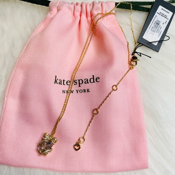 NWT KATE SPADE Pave Present Pendant Necklace New